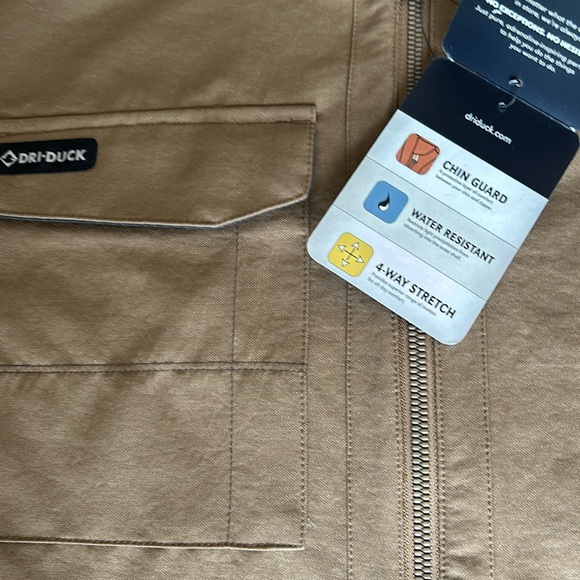 Dri-Duck Ace Jacket XL Tan Brown Water Resistant Zip Front Snap Pockets - Picture 10 of 10